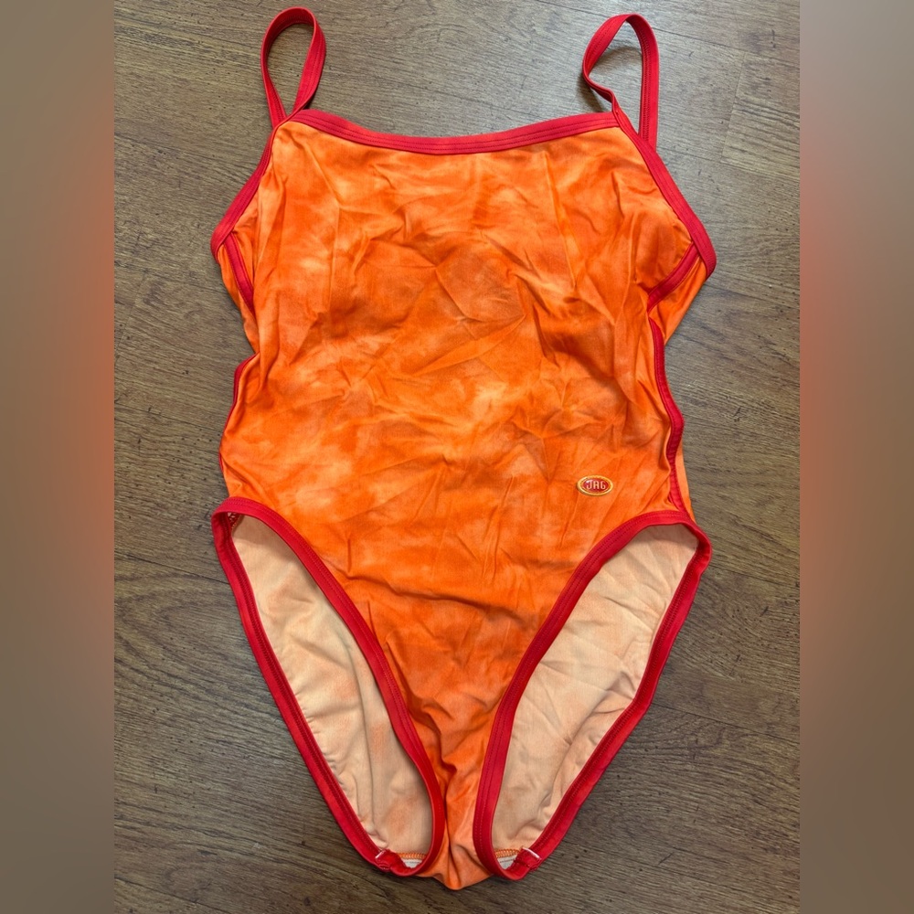 Jag Orange Vintage Swimsuit Made in The USA Size 10.